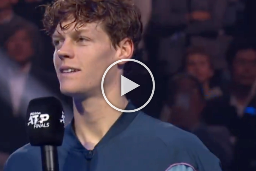 WATCH. Jannik Sinner struggles to talks after winning the ATP Finals in Turin