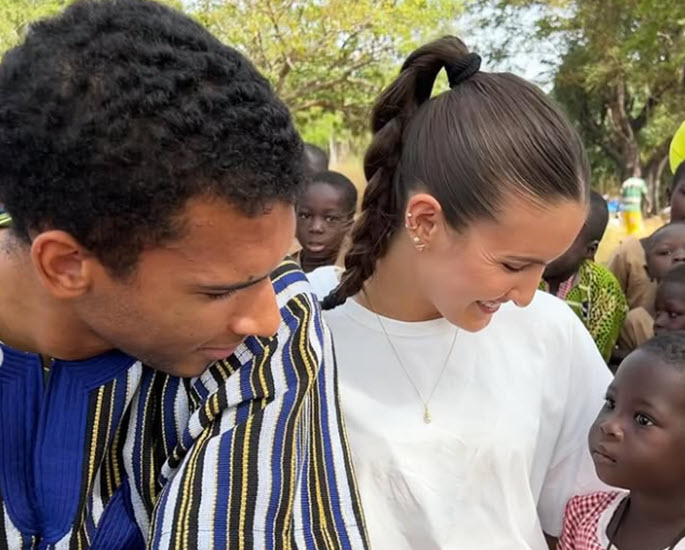 Auger-Aliassime and girlfriend Nina Ghaibi enjoy charity trip in Togo