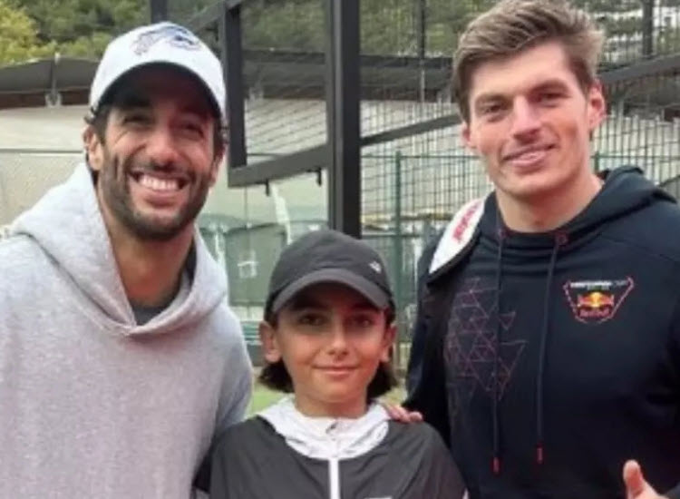 Daniel Ricciardo and Max Verstappen are back together playing padel, but got humiliated by a teenager