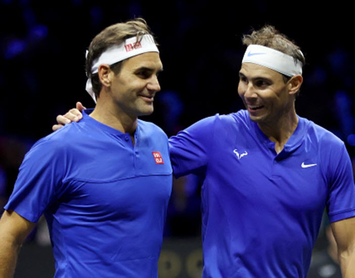 Nadal And Federer Smiling