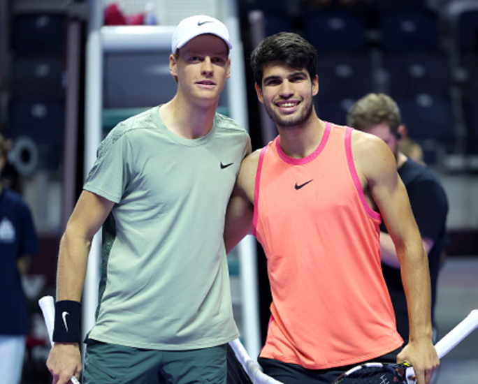 Sinner and Alcaraz in different groups at the ATP Finals