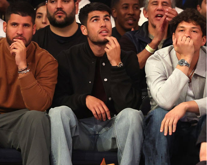 Carlos Alcaraz and Ben Shelton caught watching NBA game between the New York Knicks and Orlando Magic