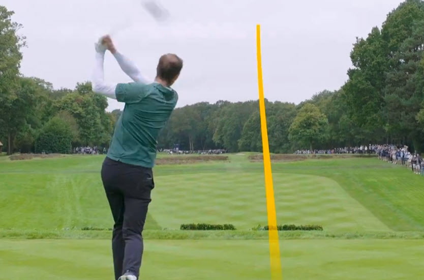 Andy Murray taking on the first tee at Wentworth