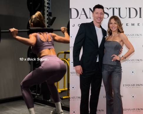 Anna Lewandowski, the wife of Robert Lewandowski, explains her glute exercise regimen.