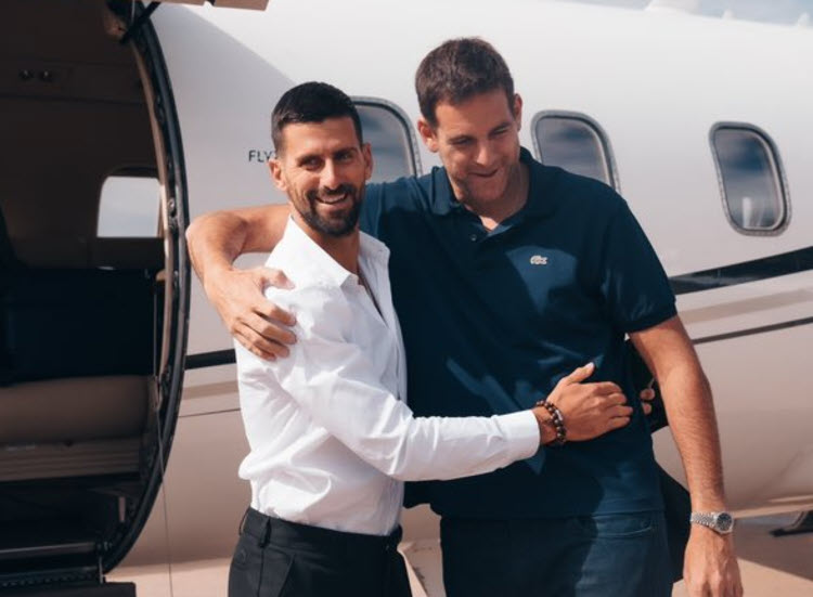 Djokovic lands in Argentina for Del Potro farewell