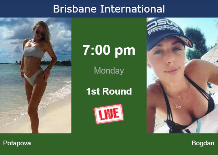 Sunday Live Streaming Anastasia Potapova vs Ana Bogdan