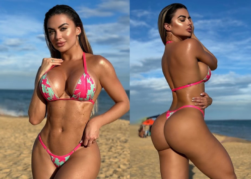 Fans are astounded by Amanda Franca’s bikini photos from Espirito Santo.