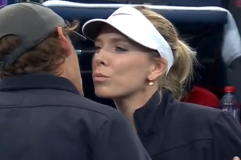 Boulter and fiance kiss each other before clashing in unique United Cup tie