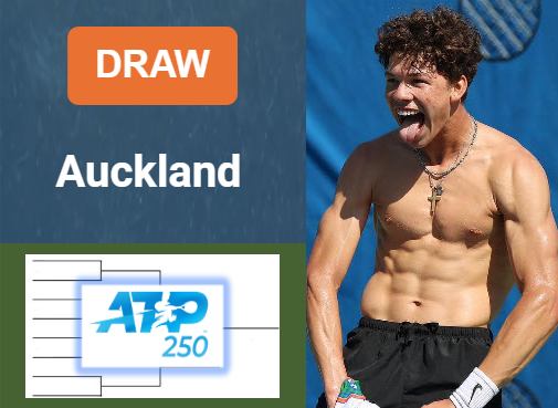 ATP AUCKLAND DRAW, PRIZE MONEY. Shelton, Tabilo, Baez, Cerundolo are the top seeds