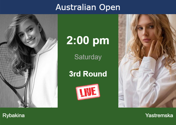 Friday Live Streaming Elena Rybakina vs Dayana Yastremska