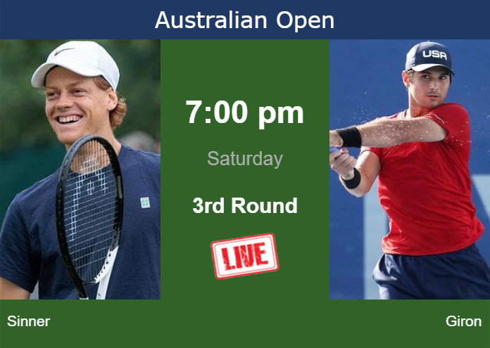 Friday Live Streaming Jannik Sinner Vs Marcos Giron Friday Live Streaming Jannik Sinner vs Marcos Giron