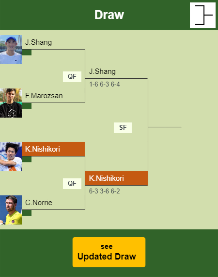 Kei Nishikori Draw info