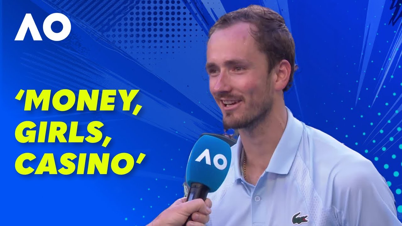 Medvedev on his R1 Australian Open opponent Samrej: “If he plays like this every match, life can be good, money, girls, casino or whatever.”