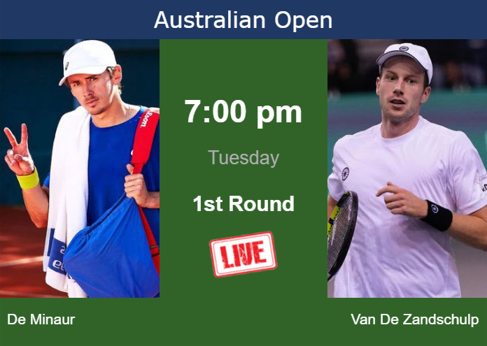 How to watch De Minaur vs. Van De Zandschulp on live streaming at the Australian Open on Tuesday