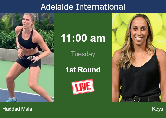 Monday Live Streaming Beatriz Haddad Maia vs Madison Keys