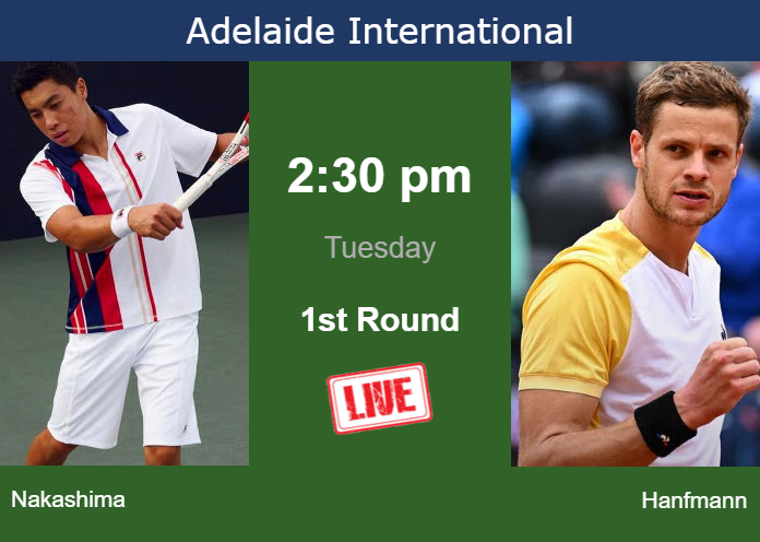 Monday Live Streaming Brandon Nakashima vs Yannick Hanfmann