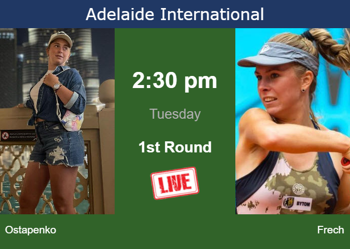 Monday Live Streaming Jelena Ostapenko vs Magdalena Frech