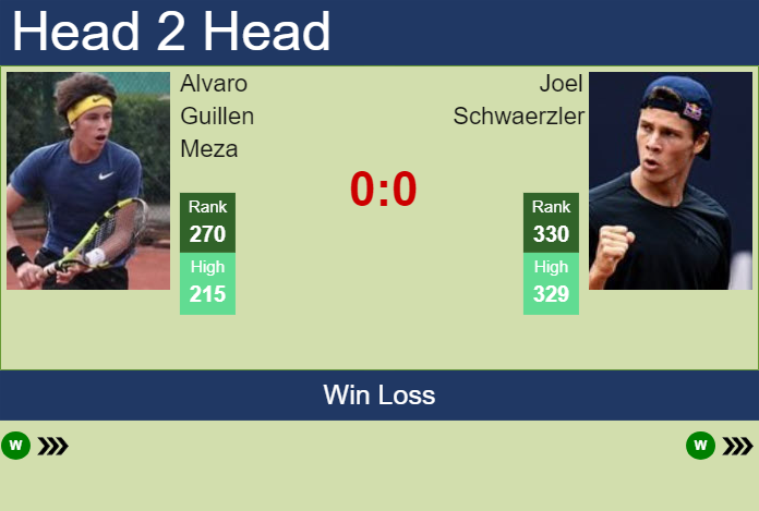 H2H, prediction of Alvaro Guillen Meza vs Joel Schwaerzler in Buenos Aires Challenger with odds, preview, pick | 15th January 2025