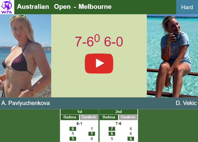 Anastasia Pavlyuchenkova conquers Vekic in the 4th round to play vs Sabalenka. HIGHLIGHTS, INTERVIEW – AUSTRALIAN OPEN RESULTS