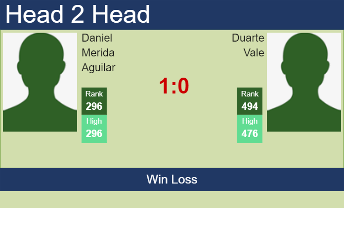 H2H, prediction of Daniel Merida Aguilar vs Duarte Vale in Oeiras 1 Challenger with odds, preview, pick | 7th January 2025