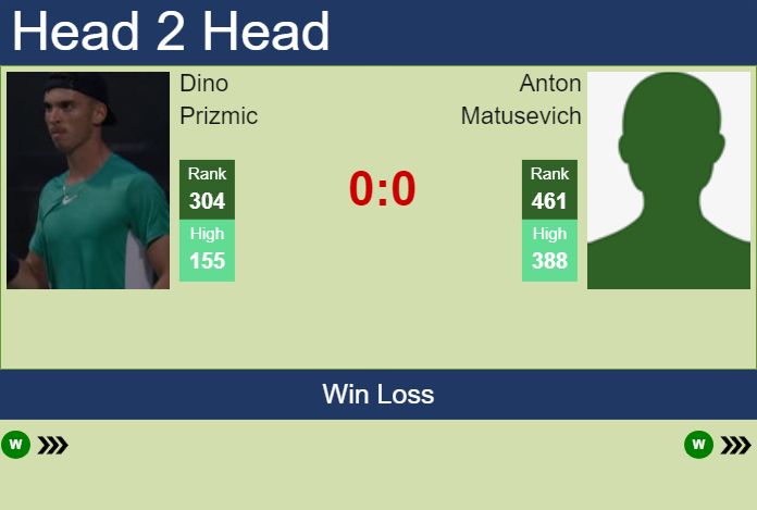 H2H, prediction of Dino Prizmic vs Anton Matusevich in Nottingham Challenger with odds, preview, pick | 8th January 2025