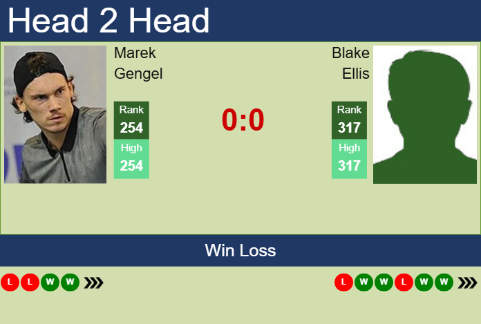 H2H, prediction of Marek Gengel vs Blake Ellis in Brisbane 1 Challenger with odds, preview, pick | 31st January 2025