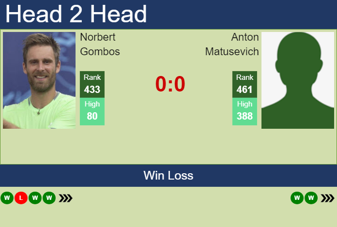 H2H, prediction of Norbert Gombos vs Anton Matusevich in Nottingham Challenger with odds, preview, pick | 9th January 2025