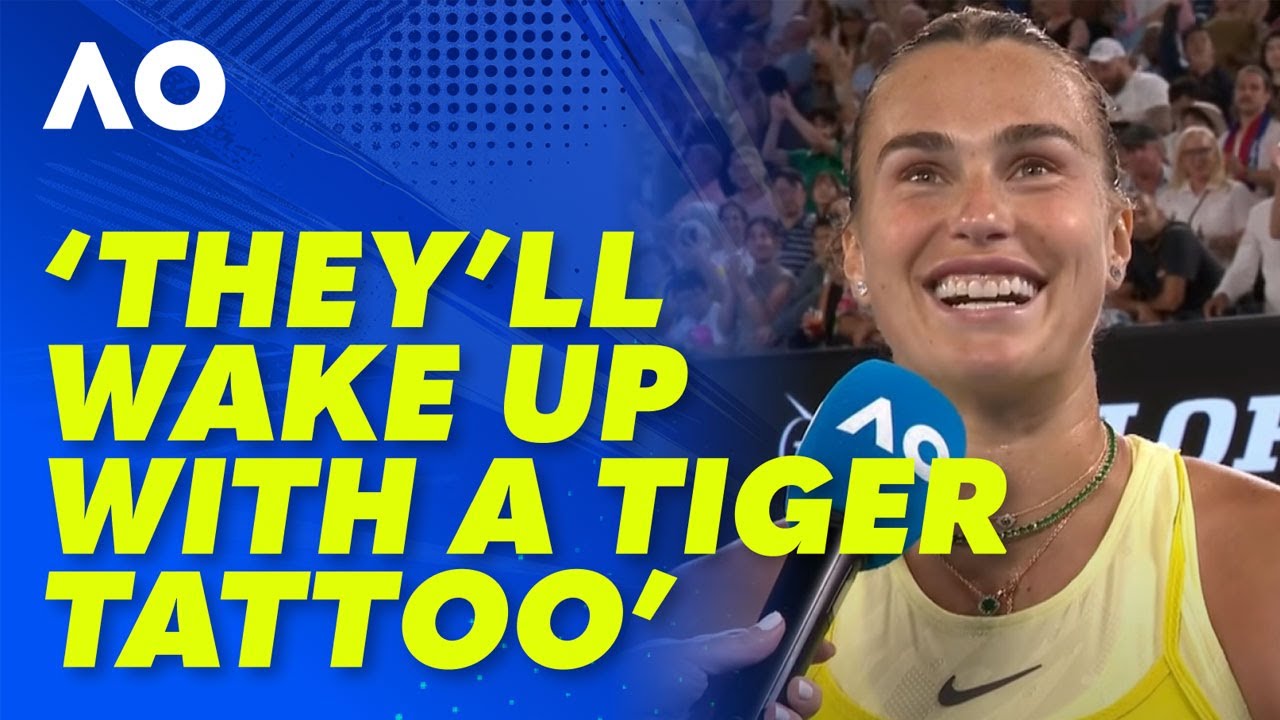 Sabalenka explains the meaning of her tiger tattoo after reaching the Australian Open semifinal