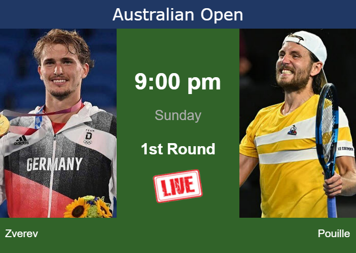 How to watch Zverev vs. Pouille on live streaming at the Australian Open on Sunday