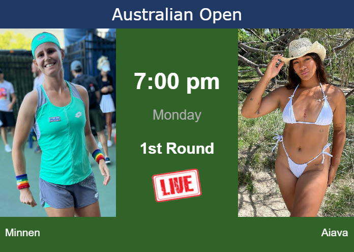 How to watch Minnen vs. Aiava on live streaming at the Australian Open on Monday