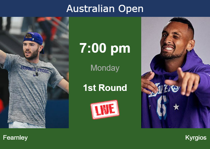 Saturday Live Streaming Jacob Fearnley Vs Nick Kyrgios Saturday Live Streaming Jacob Fearnley vs Nick Kyrgios