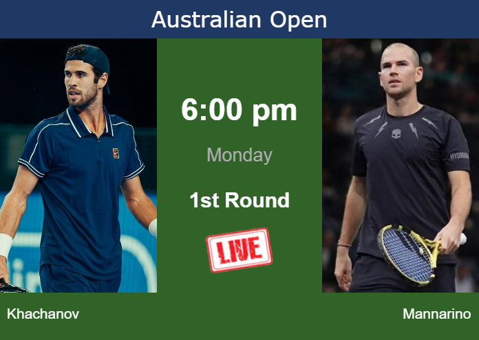 Saturday Live Streaming Karen Khachanov vs Adrian Mannarino
