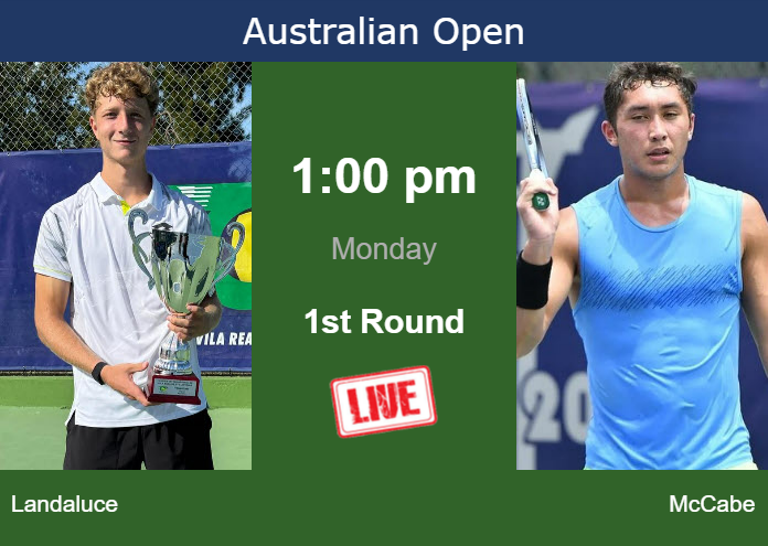 Saturday Live Streaming Martin Landaluce vs James McCabe