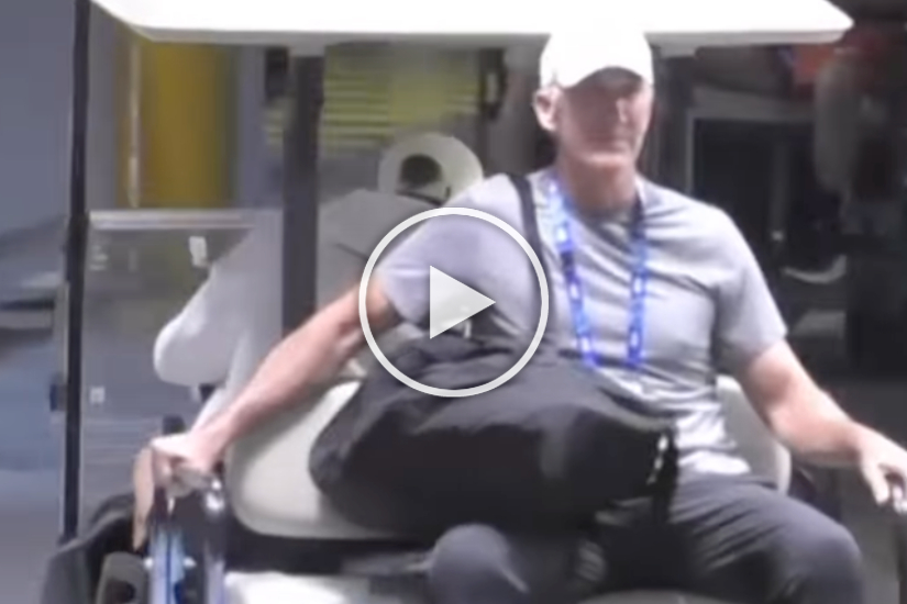 Sinner Takes The Wheel: Driving Golf Cart With Coach In Tow