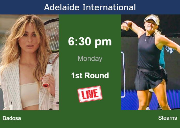 Sunday Live Streaming Paula Badosa vs Peyton Stearns