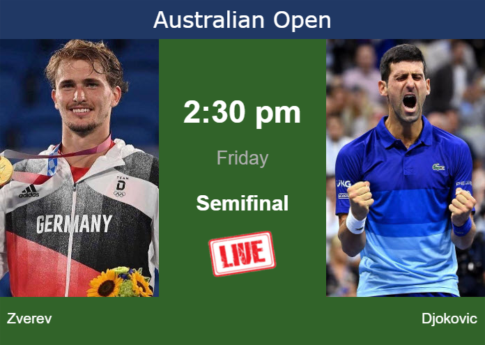 How to watch Zverev vs. Djokovic on live streaming at the Australian Open on Friday Tennis