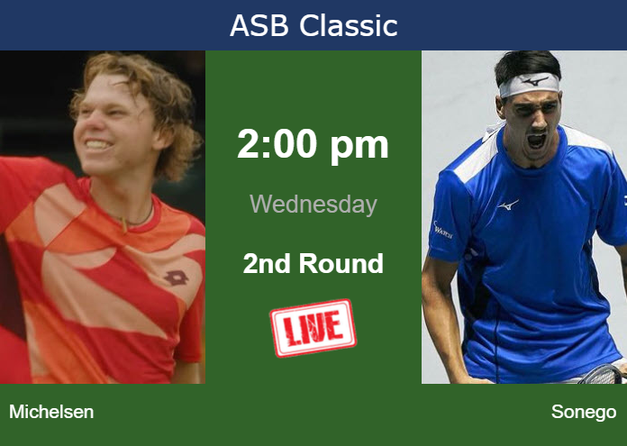 Tuesday Live Streaming Alex Michelsen vs Lorenzo Sonego