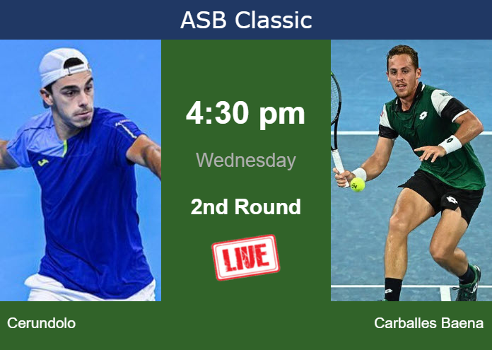 Tuesday Live Streaming Francisco Cerundolo vs Roberto Carballes Baena