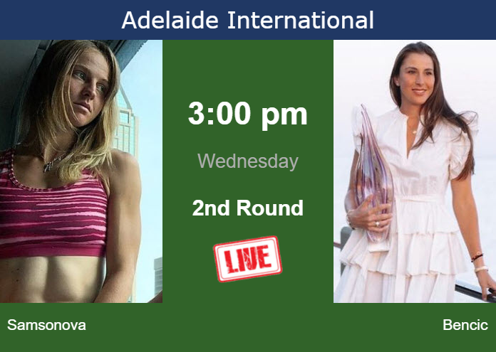 How to watch Samsonova vs. Bencic on live streaming in Adelaide on Wednesday