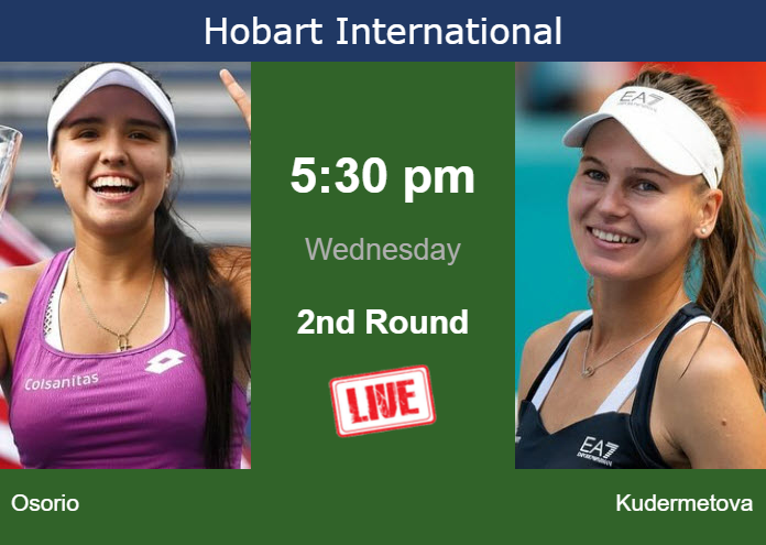 Tuesday Live Streaming Maria Camila Osorio Serrano vs Veronika Kudermetova