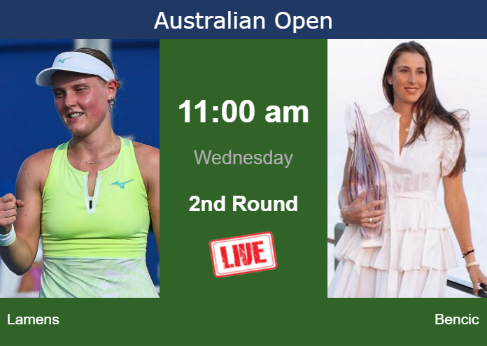 Tuesday Live Streaming Suzan Lamens vs Belinda Bencic