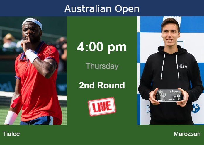 How to watch Tiafoe vs. Marozsan on live streaming at the Australian Open on Thursday