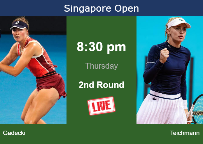 How to watch Gadecki vs. Teichmann on live streaming in Singapore on Thursday