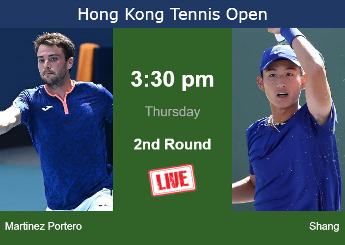 How to watch Martinez Portero vs. Shang on live streaming in Hong Kong on Thursday Wednesday Live Streaming Pedro Martinez Portero vs Juncheng Shang