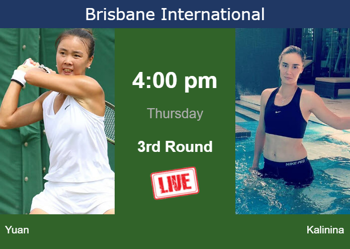 Wednesday Live Streaming Yue Yuan vs Anhelina Kalinina