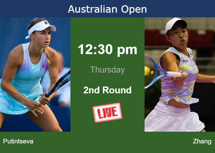 How to watch Putintseva vs. Zhang on live streaming at the Australian Open on Thursday