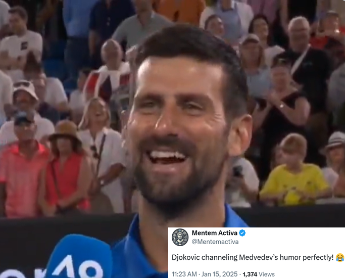 Djokovic Laughing