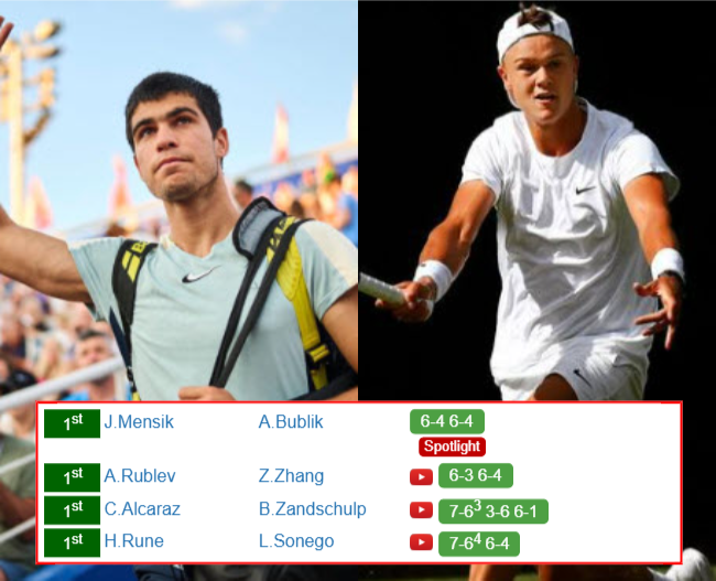 Carlos Alcaraz Holger Rune who win info