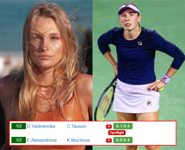 Dayana Yastremska Ekaterina Alexandrova who win info