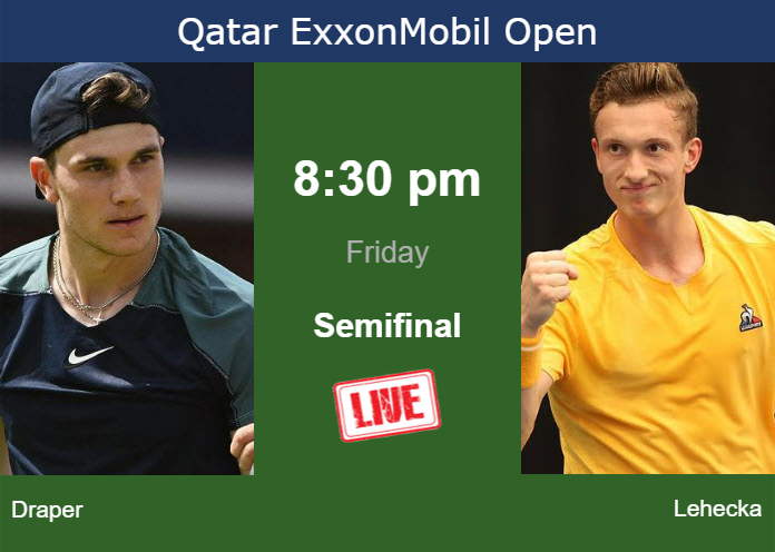 How to watch Draper vs. Lehecka on live streaming in Doha on Friday Friday Live Streaming Jack Draper vs Jiri Lehecka